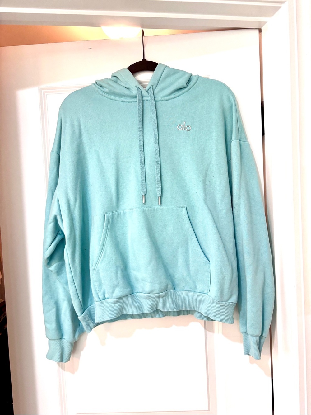 ALO Accolade Hoodie in Blue Quartz - Sz Small